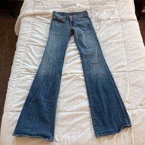 7 For All Mankind Light Blue Flare Jeans size 22